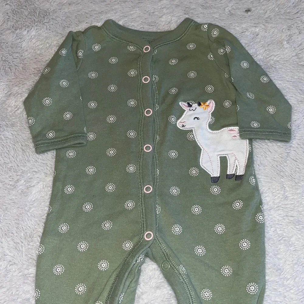 (2 for $10) carters goat footie/ sleeper π - Picture 3 of 6